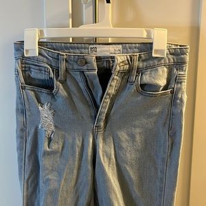 Light blue distressed flaired  rsq jeans from tillys high rise size 3/26